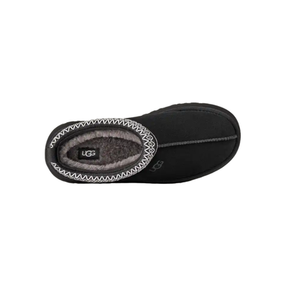 UGG Women's Tazz II Black Suede Platform Slippers Clogs Cozy Slip On