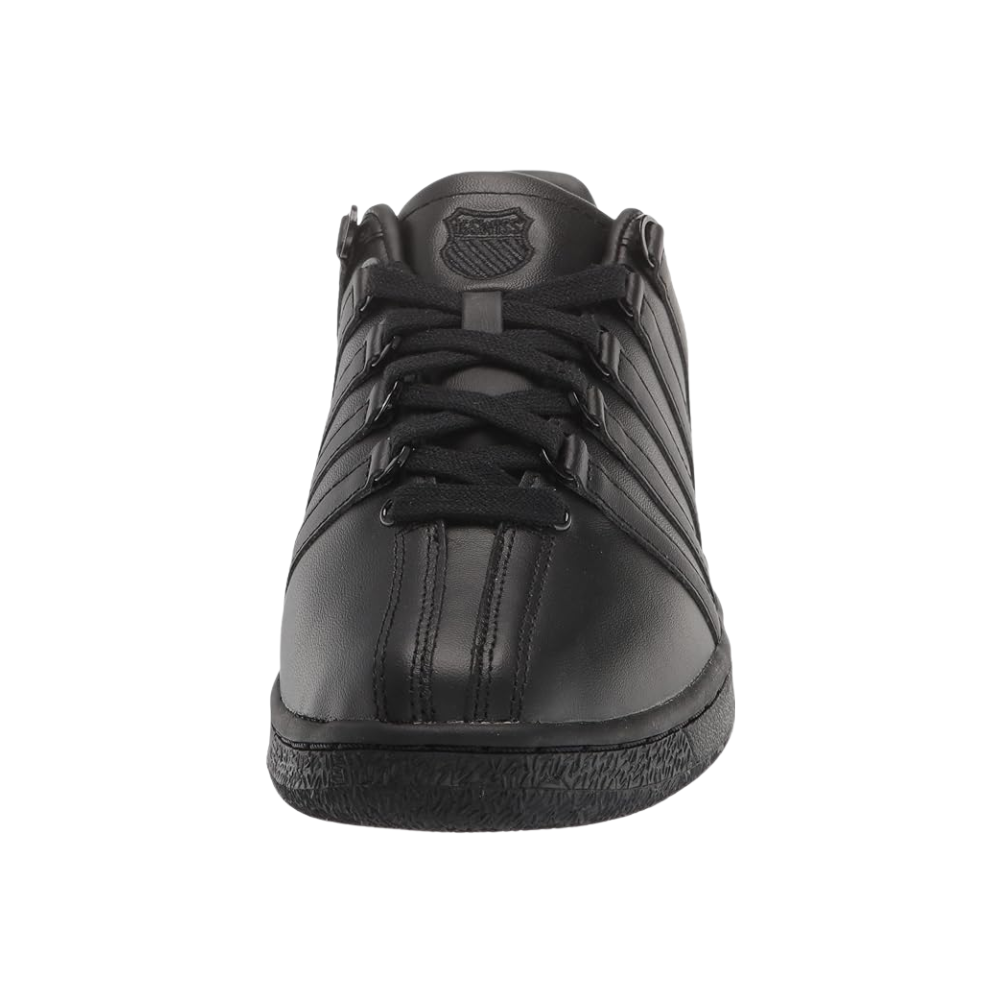 K-Swiss Men's Classic VN Leather Sneakers Black Black Casual Tennis Shoes