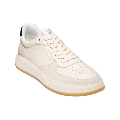 Cole Haan Men's GrandPro Crossover Leather Sneakers – Ivory/Gum/Black