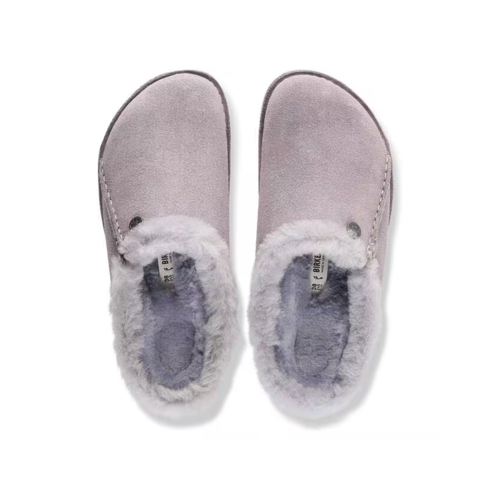 Birkenstock Zermatt Premium Shearling Suede Leather Unisex Clog – Lavender Sky