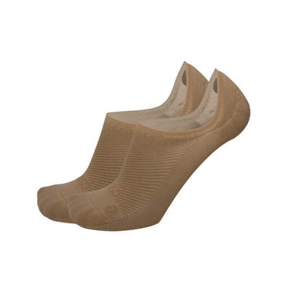 OS1st Nekkid Comfort No Show Socks Sand Unisex Featherlight Moisture Wicking