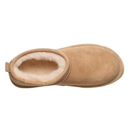 Bearpaw Women’s Retro Super Shorty Suede Ankle Boots Iced Coffee Wool Lined Winter