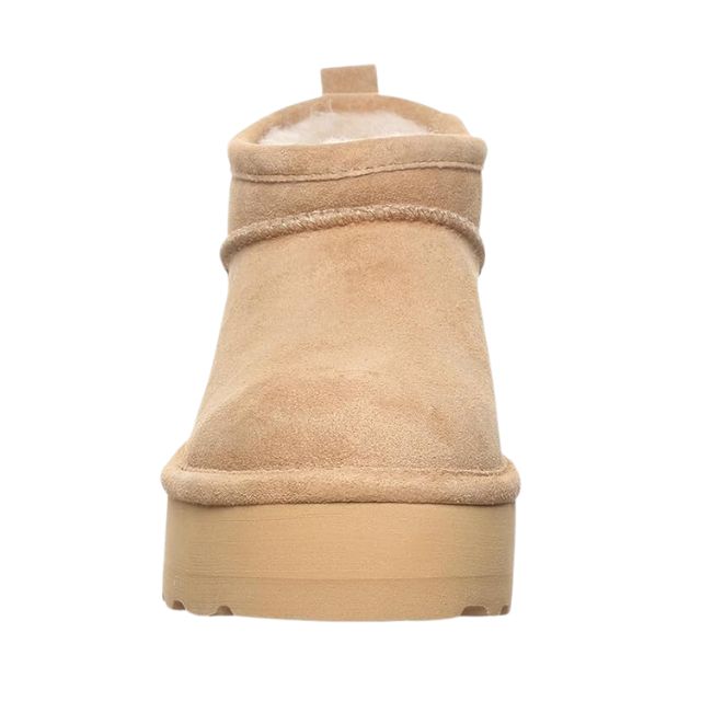 Bearpaw Women’s Retro Super Shorty Suede Ankle Boots Iced Coffee Wool Lined Winter
