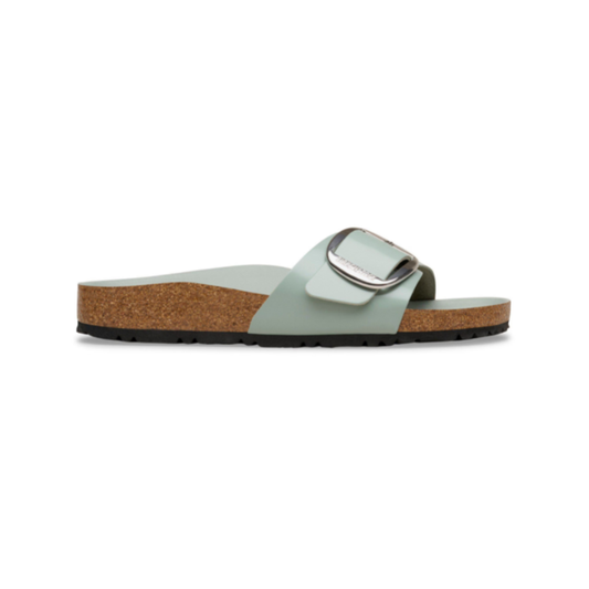 Birkenstock Women's Madrid Big Buckle Patent Leather Sandal  Pure Sage