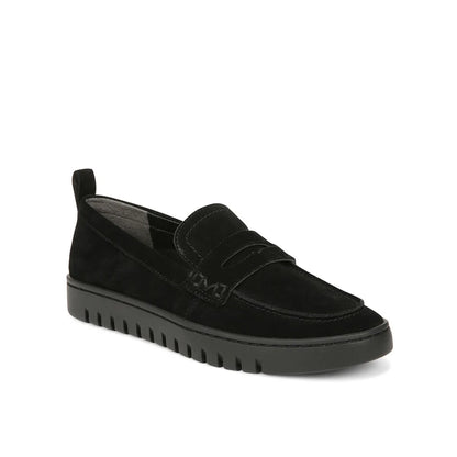 Vionic Uptown Womens Suede Loafer Black Packable Travel Platform