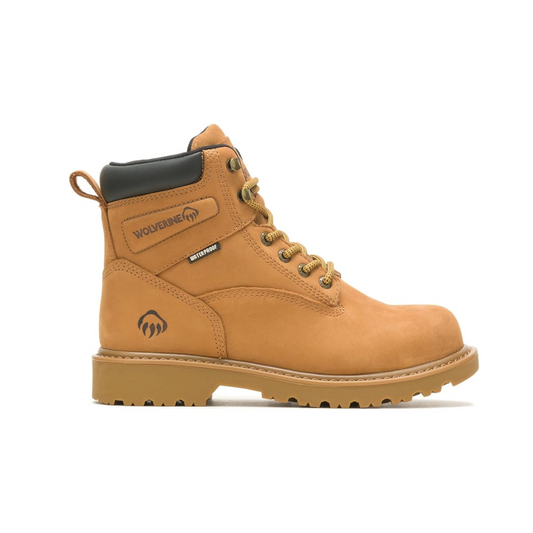 Wolverine Women’s Floorhand 6" Waterproof Work Boot Wheat Leather W220014 Wide