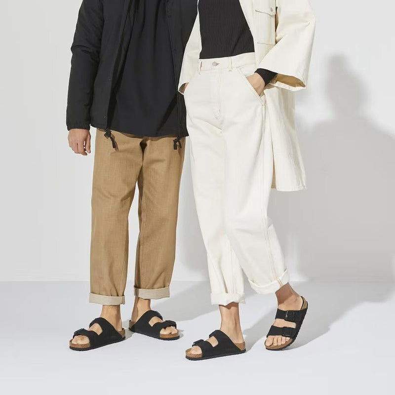 Birkenstock Arizona Soft Footbed Suede Sandal - Black