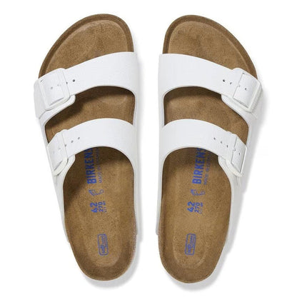 Birkenstock Arizona Soft Footbed Leather Sandals - White