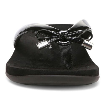 Vionic Bella Womens Toe Post Sandal Black Flip Flops 10000435001