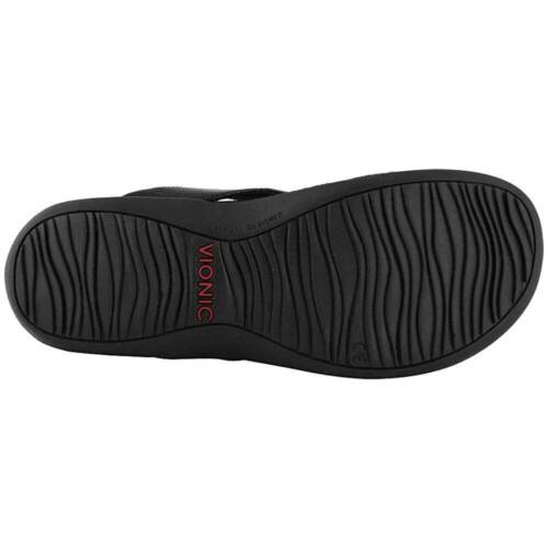Vionic Bella Womens Toe Post Sandal Black Flip Flops 10000435001