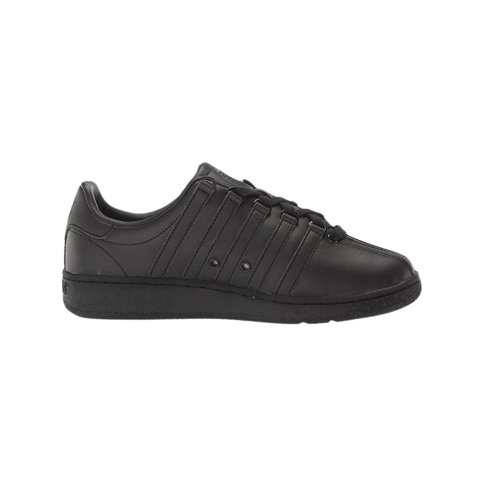 K-Swiss Men's Classic VN Leather Sneakers Black Black Casual Tennis Shoes