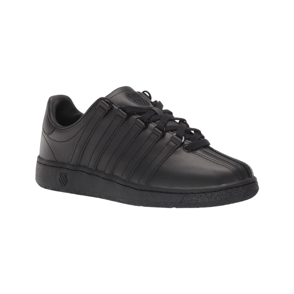 K-Swiss Men's Classic VN Leather Sneakers Black Black Casual Tennis Shoes