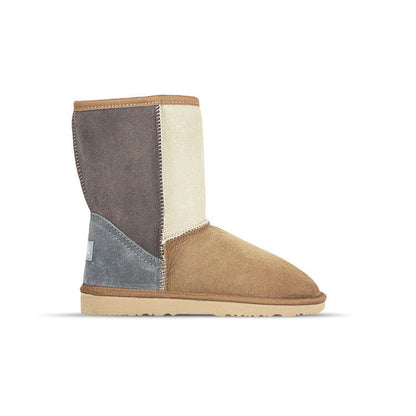 Burlee Women’s Mid‑Calf Sheepskin Boots Tricolor Australian‑Made Winter Boots