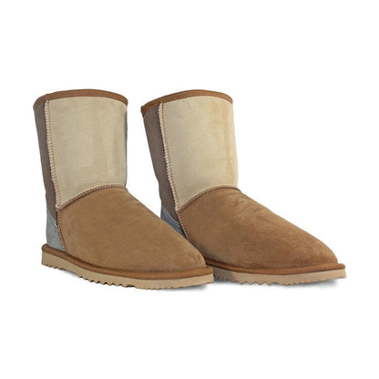 Burlee Women’s Mid‑Calf Sheepskin Boots Tricolor Australian‑Made Winter Boots