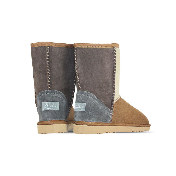 Burlee Women’s Mid‑Calf Sheepskin Boots Tricolor Australian‑Made Winter Boots