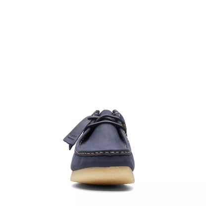 Clarks Wallabee 26174515 Men's Blue Leather Oxfords & Lace Ups Casual Shoes