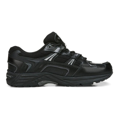 Vionic Walker Women’s Walking Shoes Black Leather | Orthotic Arch Support Comfortable Durable