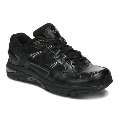 Vionic Walker Women’s Walking Shoes Black Leather | Orthotic Arch Support Comfortable Durable