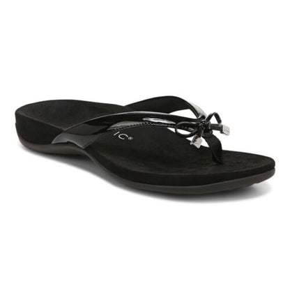 Vionic Bella Womens Toe Post Sandal Black Flip Flops 10000435001