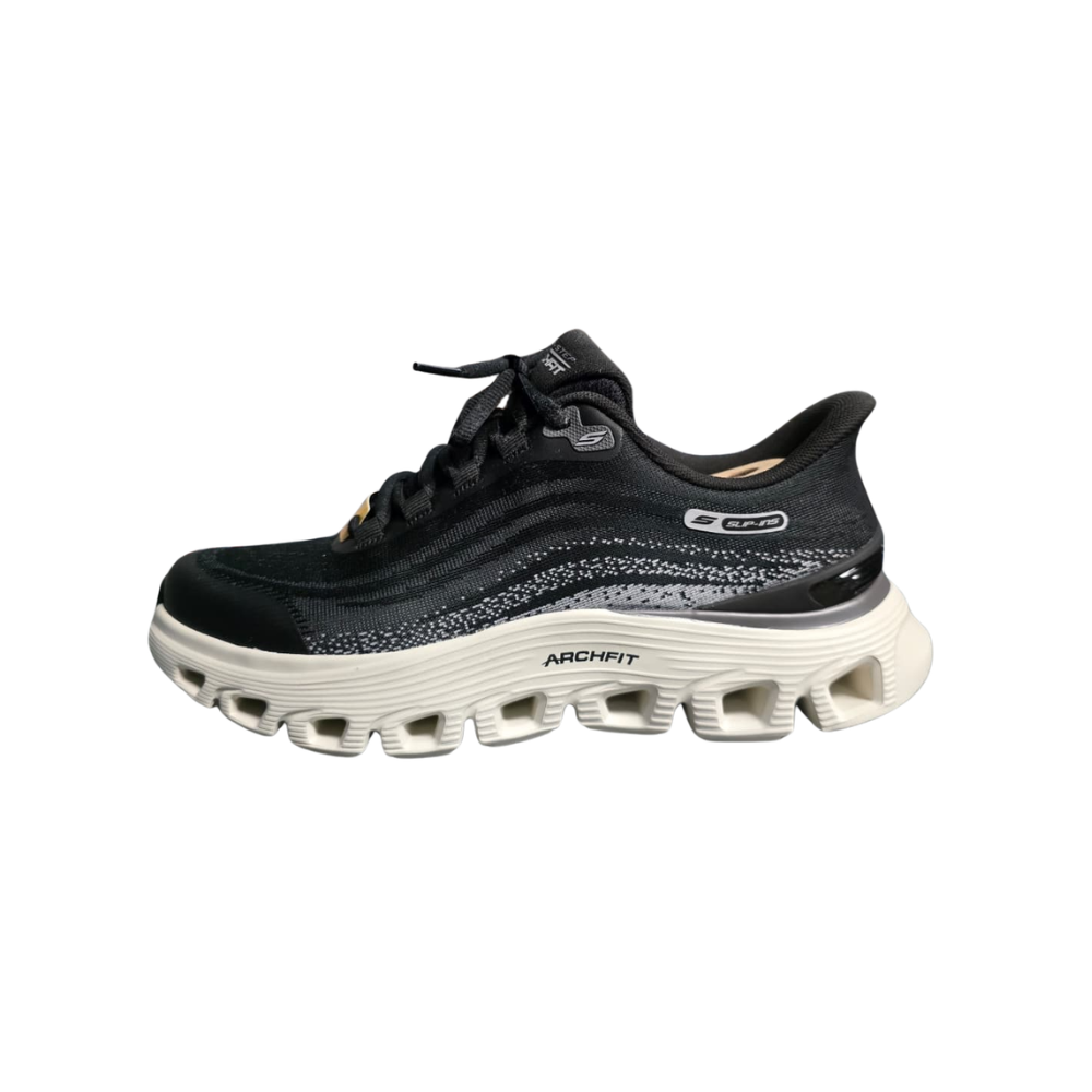 Skechers Mens Slip-ins Arch Fit Glide-Step Wave - Zanaro Lifestyle Sneakers Black