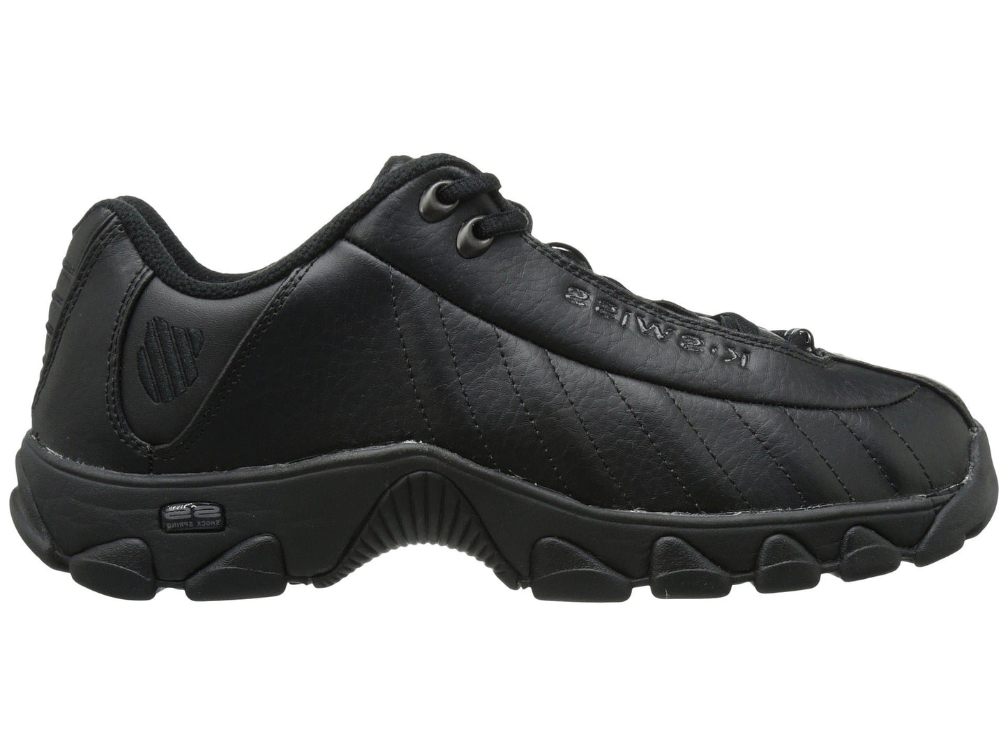 K-Swiss ST329 CMF Men's Leather Shoes  Black  - ( Regular / Wide)