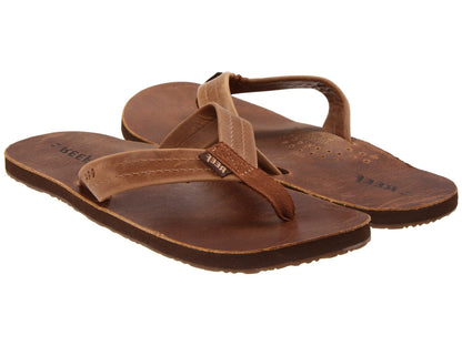 Reef Mens Leather Sandals Draftsmen Bottle Opener Flip Flops