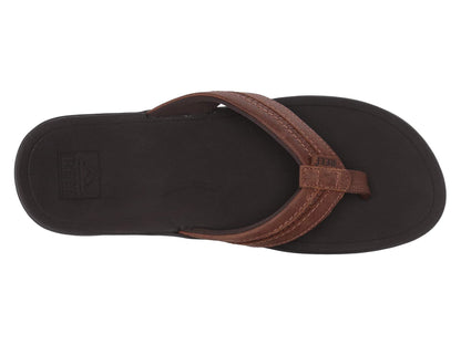 Reef Leather Ortho-Bounce Coast Brown RF0A3YKRBRO Men's Flip Flop