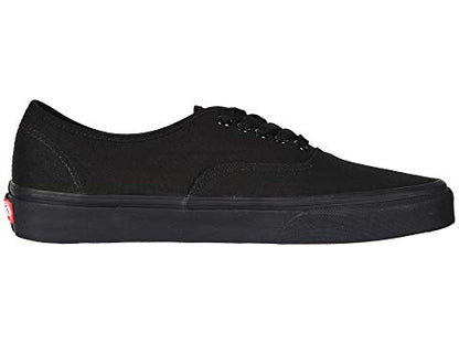Vans Authentic Men’s Classic Canvas Skate Shoes All Black | Unisex Lightweight Flexible Sneakers