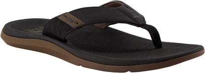 Reef Santa Ana Men’s Flip Flops Black Vegan Leather Waterproof Non Slip