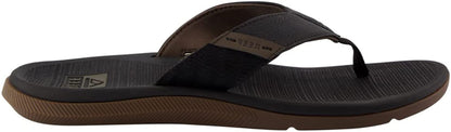 Reef Santa Ana Men’s Flip Flops Black Vegan Leather Waterproof Non Slip